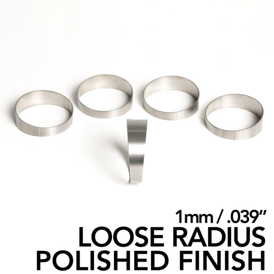 Ticon 3.5in 45° 1.65D CLR 1mm/.039in Wall Polished Titanium Pie Cuts 5pk
