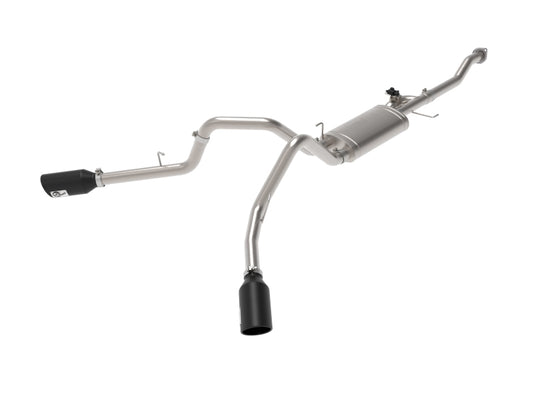 aFe Gemini XV 3in 304 SS Cat-Back Exhaust 15-20 Ford F-150 V6 2.7L/3.5 w/ Black Tips aFe