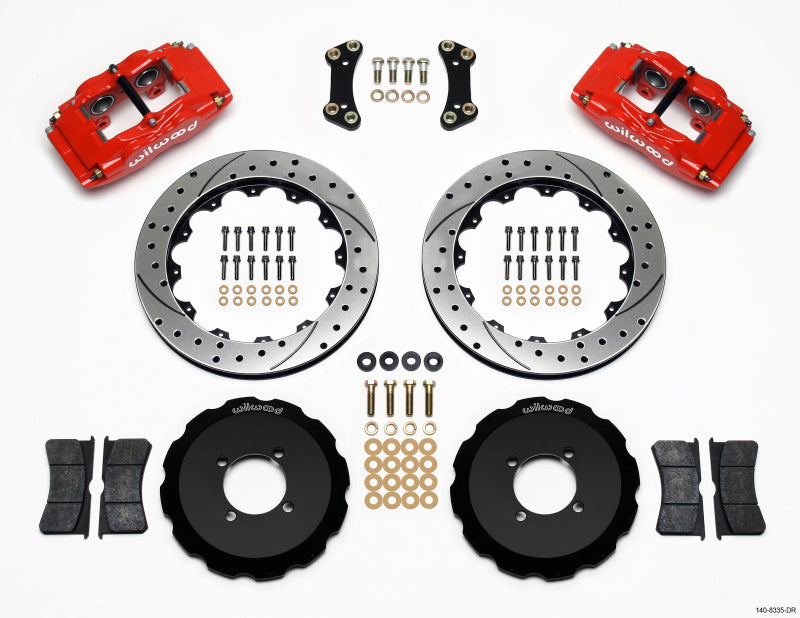 Wilwood FSLI4 Front Hat Kit 13.00in Drilled Red 2003-05 Scion xA xB Wilwood