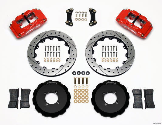 Wilwood FSLI4 Front Hat Kit 13.00in Drilled Red 2003-05 Scion xA xB Wilwood