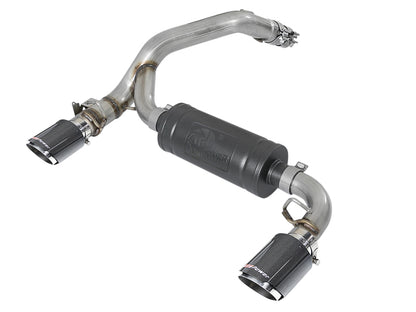 aFe Takeda 3in 304 SS Axle-Back Exhaust System w/ Carbon Fiber Tips 16-18 Ford Focus RS I4-2.3L (t) aFe