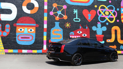 Corsa 16-18 Cadillac ATS 3.6T 4in Inlet / 4in Outlet Twin Black Tip Kit (For Corsa Exhaust Only) CORSA Performance