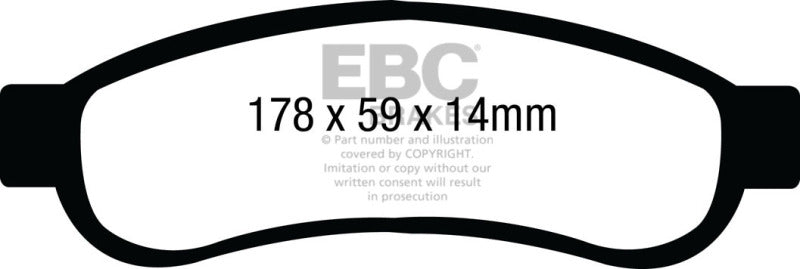 EBC 08-10 Ford F250 (inc Super Duty) 5.4 (2WD) Extra Duty Rear Brake Pads - eliteracefab.com