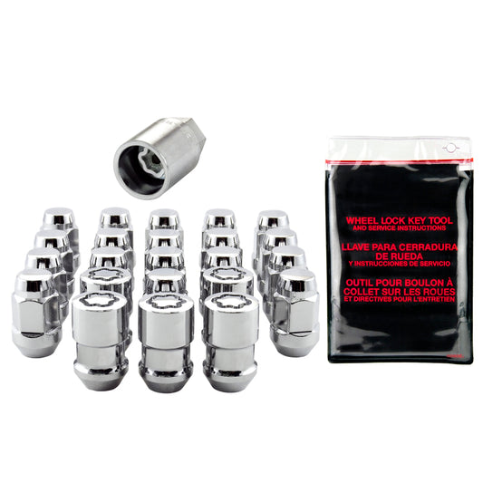 McGard Jeep Wrangler 1/2-20 Chrome Install Kit Bulge - 84563