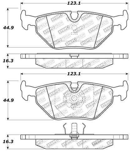 StopTech Performance 87-99 BMW M3 / 89-93 M5 / 98-02 Z3 Rear Street Performance Brake Pads - eliteracefab.com