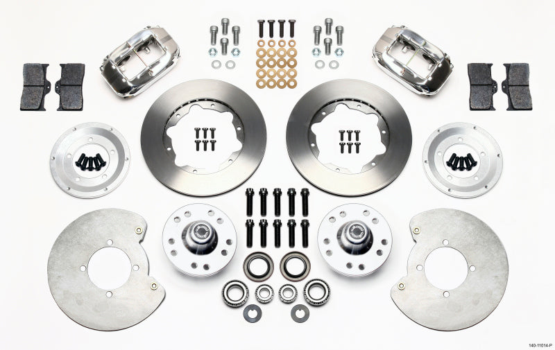 Wilwood Forged Dynalite Front Kit 11.00in Polished 37-48 Ford Psgr. 360 Plate Mount Wilwood