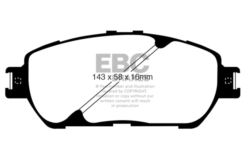 EBC 10 Toyota Sienna 2.7 Greenstuff Front Brake Pads - eliteracefab.com