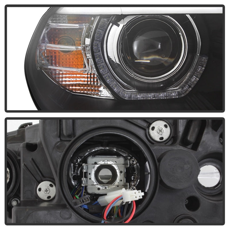 Spyder 07-10 BMW X5 E70 (HID Models Only) Projector Headlights - Black PRO-YD-BMWE7007-AFSHID-BK - eliteracefab.com