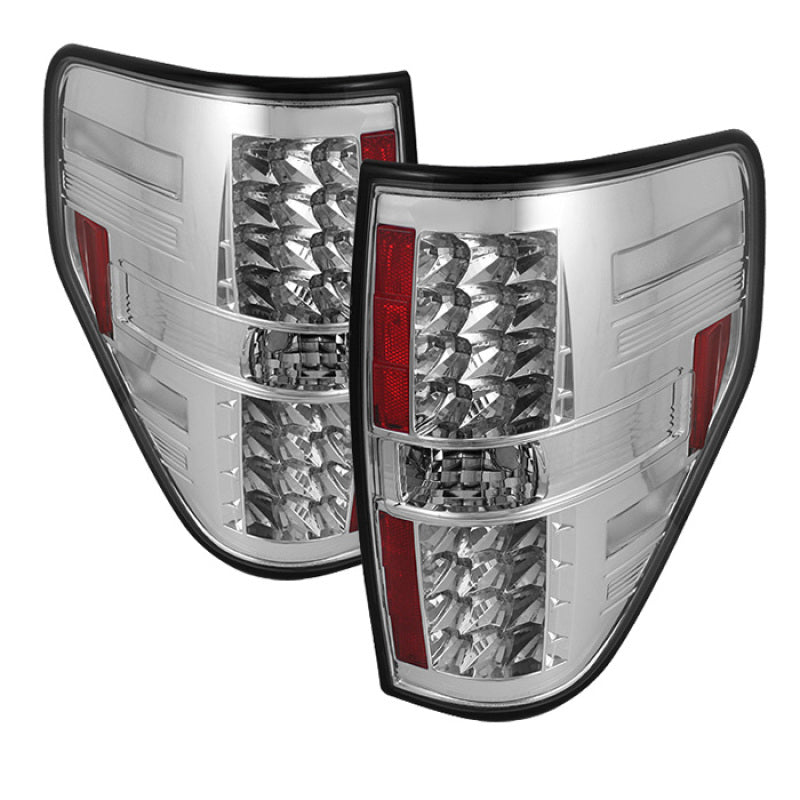 Spyder Ford F150 09-14 LED Tail Lights Chrome ALT-YD-FF15009-LED-C - eliteracefab.com