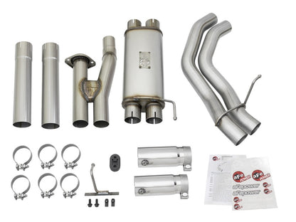 aFe POWER Rebel Series 3in 409 SS Cat Back Exhaust w/ Polished Tips 17 Ford F-150 Raptor V6-3.5L aFe
