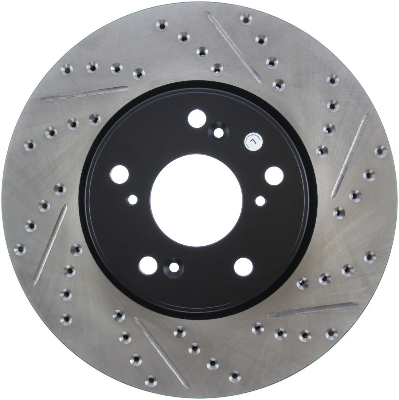 StopTech Slotted & Drilled Sport Brake Rotor Front Left 13 Honda Accord Sport - eliteracefab.com