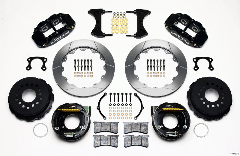 Wilwood Narrow Superlite 4R Rear P-Brk Kit 12.88in Small Ford 2.66in Offset Wilwood