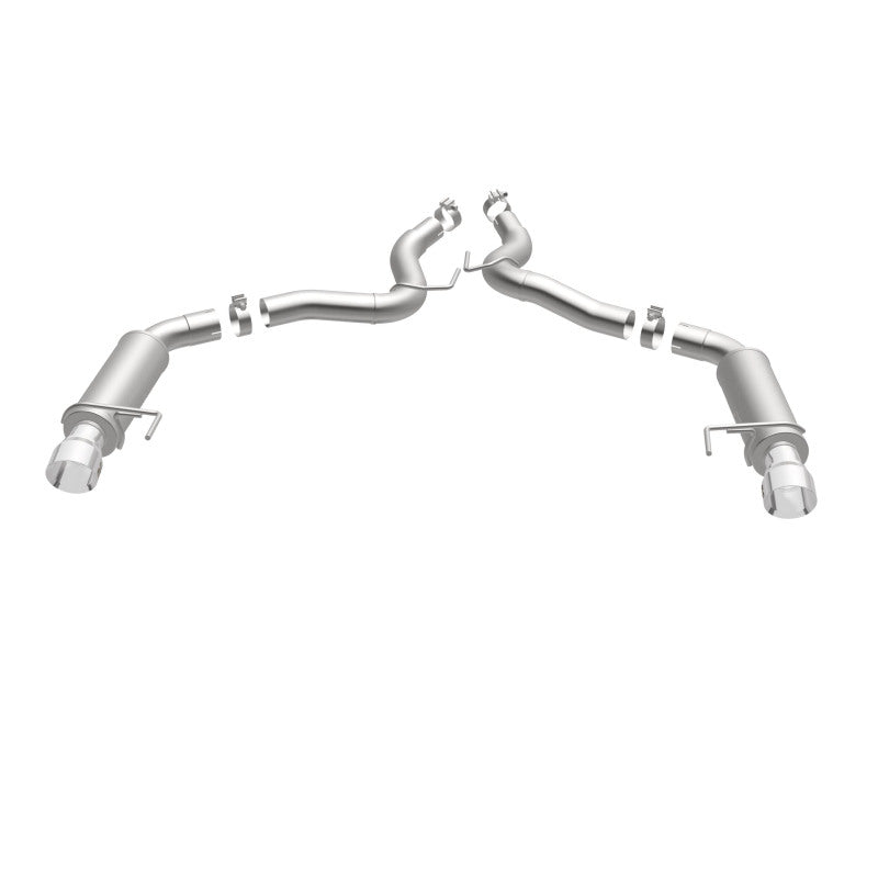 MagnaFlow Axle Back, SS, 3in, Competition, Dual Split Polished 4.5in Tip 2015 Ford Mustang GT V8 5.0 Magnaflow