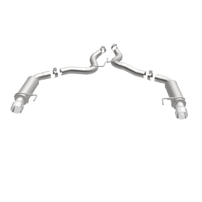 MagnaFlow Axle Back, SS, 3in, Competition, Dual Split Polished 4.5in Tip 2015 Ford Mustang GT V8 5.0 Magnaflow