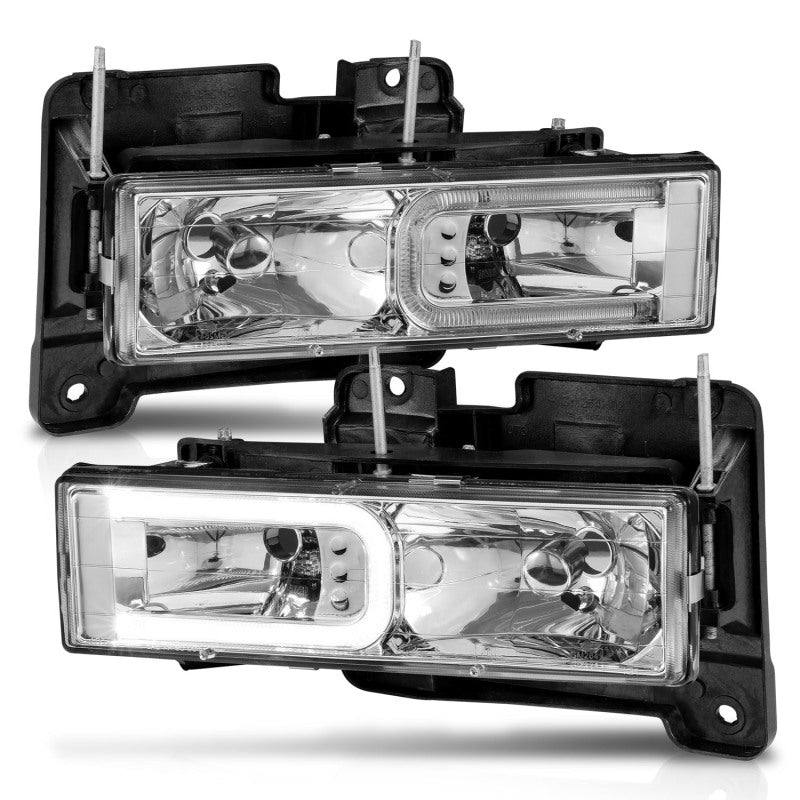 ANZO 1999-2000 Cadillac Escalade Crystal Headlights ANZO