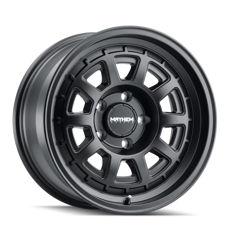 Mayhem 8303 Voyager 17x8.5 / 5x127 BP / 0mm Offset / 78.1mm Hub Matte Black Wheel Mayhem