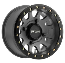 Load image into Gallery viewer, Method MR401 UTV Beadlock 15x7 4+3/+13mm Offset 4x156 132mm CB Titanium w/Matte Black Ring Wheel - eliteracefab.com