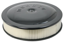 Load image into Gallery viewer, Moroso Racing Air Cleaner - 14in x 3in Filter - Raised Bottom - Aluminum - Black Powder Coat