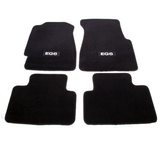NRG Innovations EG6 Logo Carpet Floor Mats for 1992-1995 Honda Civic 2-Door - 4-Piece – FMR-120