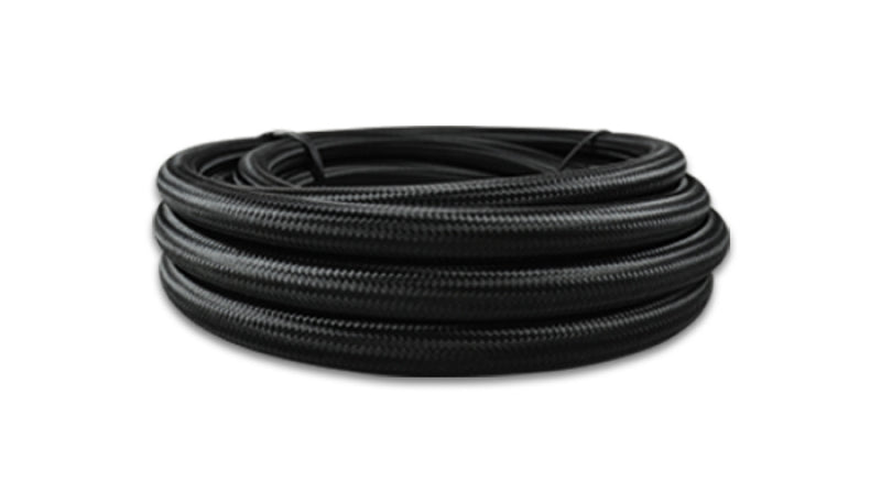 Vibrant -10 AN Black Nylon Braided Flex Hose (10 foot roll) - eliteracefab.com