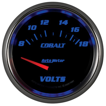 AutoMeter Gauge Voltmeter 2-5/8in. 18V Electric Cobalt 7991