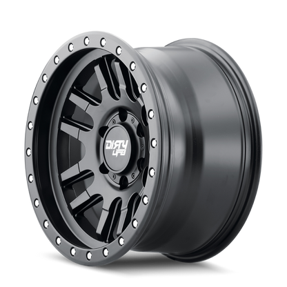 Dirty Life 9309 Canyon Pro 17x9/6x139.7 BP/0mm Offset/106mm Hub Matte Black Wheel - Beadlock Dirty Life