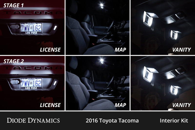 Diode Dynamics 16-23 Toyota Tacoma Interior LED Kit Cool White Stage 2 Diode Dynamics