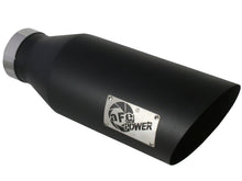 Load image into Gallery viewer, aFe MACHForce XP Exhausts Tips SS-304 EXH Tip 4In x 7Out x 18L Bolt-On (blk)