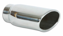 Load image into Gallery viewer, Vibrant 4.5in x 3in Oval SS Exhaust Tip (Single Wall Angle Cut Rolled Edge) - eliteracefab.com