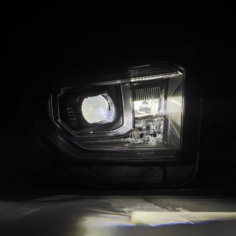 AlphaRex 880835 14-21 Toyota Tundra LUXX-Series LED Proj Headlights Blk w/Actv Light & Seq. Sig + DRL