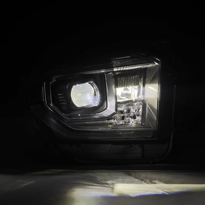 AlphaRex 880835 14-21 Toyota Tundra LUXX-Series LED Proj Headlights Blk w/Actv Light & Seq. Sig + DRL