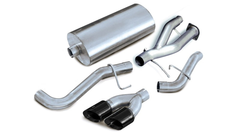 Corsa Sport Cat-Back Exhaust w/Black Twin 4in Tips 02-06 Cadillac Escalade 6.0L V8 CORSA Performance