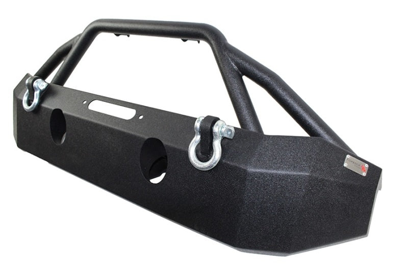 Fishbone Offroad 07-18 Jeep Wrangler JK Full Width Front Winch Bumper - Black Powdercoat - eliteracefab.com