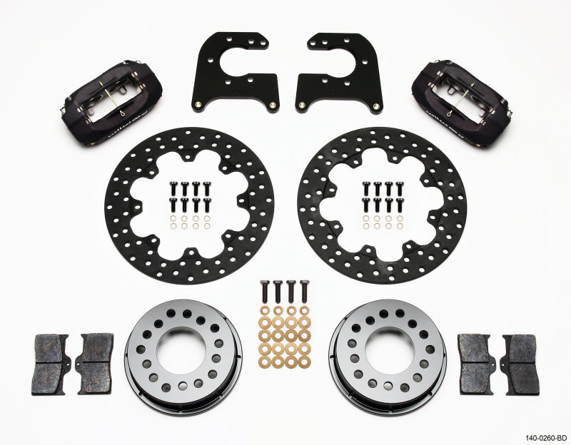 Wilwood Forged Dynalite Rear Drag Kit Drilled Rotor Mopar-Dana 2.36in Offset Wilwood