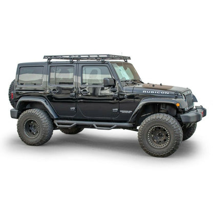 DV8 Offroad 07-18 Jeep Wrangler JK 4 DR / JL 2 DR & JT / 18+ Gladiator Roof Rack - eliteracefab.com