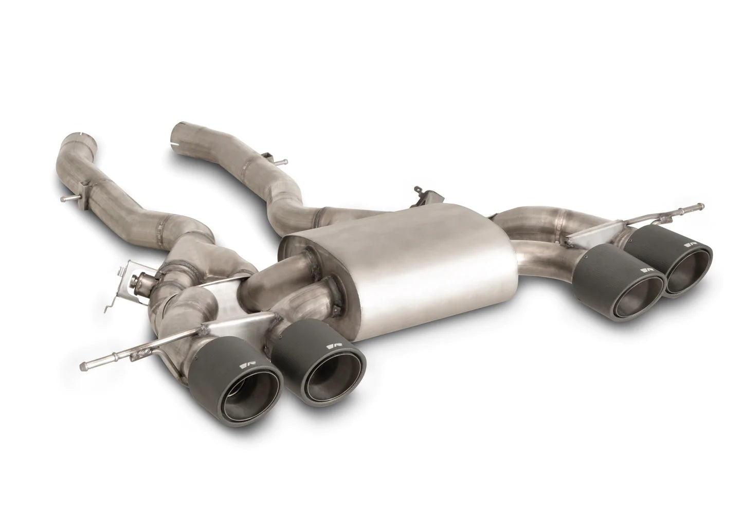 Remus 2017 BMW M550I xDrive G30 Sedan 4.4L (N63R) Axle Back Exhaust w/Carbon Tail Pipe Set - eliteracefab.com