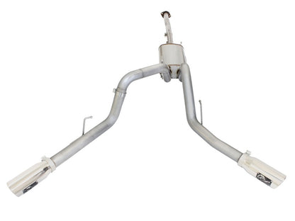 aFe MACHForce XP Exhaust 3in SS Dual Side Ext CB w/ Polished Tips 2015 Ford F150 5.0L V8 CC/SB EC/LB aFe