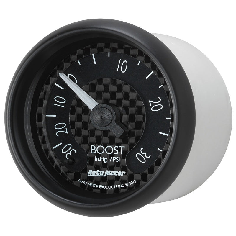 Autometer GT Series 52mm Mechanical 30 In Hg/30 psi Vacuum/Boost Gauge 8003