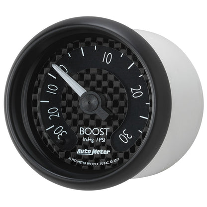 Autometer GT Series 52mm Mechanical 30 In Hg/30 psi Vacuum/Boost Gauge 8003