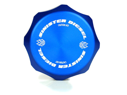 Sinister Diesel 03-07 Ford 6.0L Billet Blue Cap Kit - eliteracefab.com
