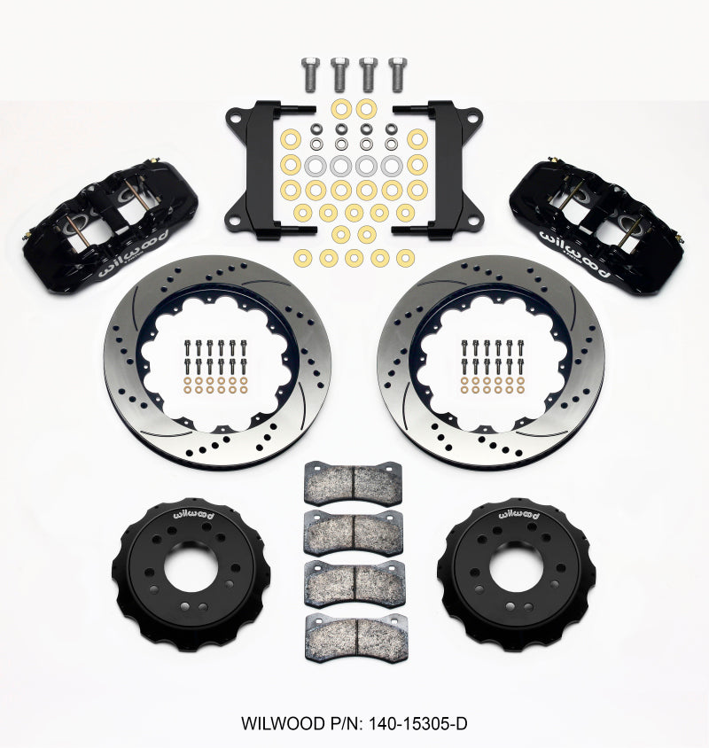 Wilwood AERO6 Front Hat Kit 14.00 Drilled 63-87 C10 w/ Wilwood Pro Spindles Wilwood