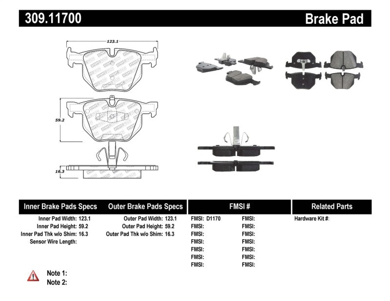 StopTech Performance 06 BMW 330 Series (Exc E90) / 07-09 335 Series Rear Brake Pads - eliteracefab.com