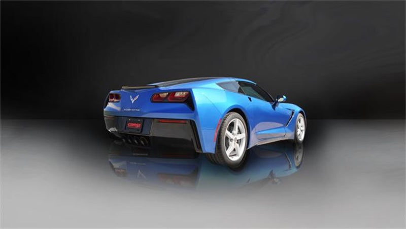 Corsa 2014 Corvette C7 Coupe 6.2L V8 AT/MT 2.75in Valve-Back Dual Rear Exit Black Sport Exhaust - eliteracefab.com