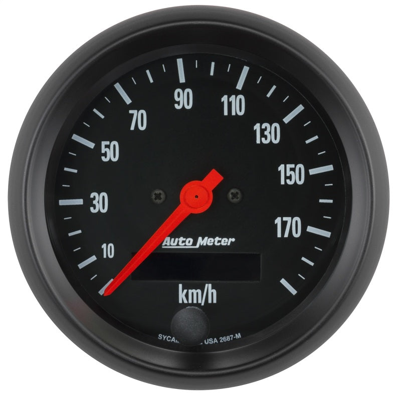Autometer Z-Series 0-190KM/H 3-3/8in Electric Prog. Speedometer W/ LCD ODO Gauge 2687-M