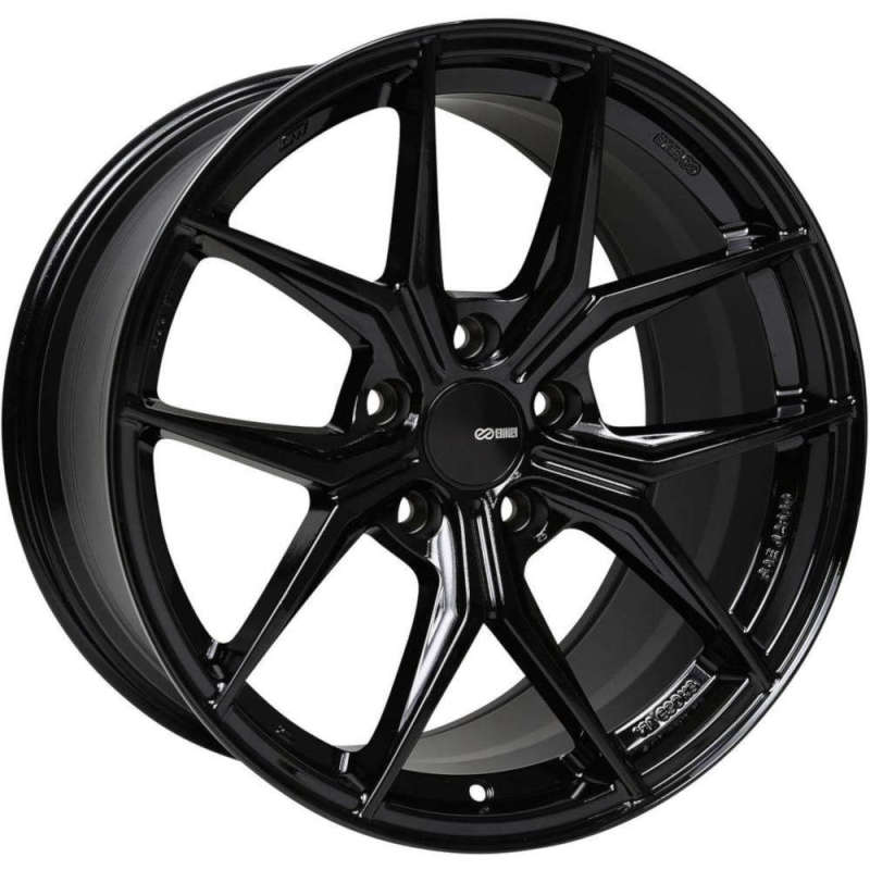 Enkei TSR-X 18x8 45mm Offset 5x100 BP 72.6mm Bore Gloss Black Wheel Enkei