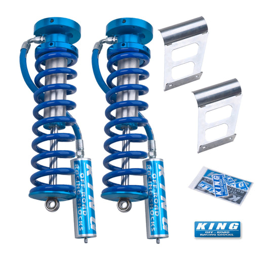 King Shocks 2005+ Ford F-250/F-350 4WD Front 2.5 Dia Remote Reservoir Coilover Conversion (Pair) - eliteracefab.com