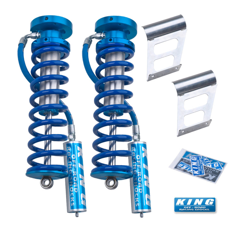 King Shocks 2005+ Ford F-250/F-350 4WD Front 2.5 Dia Remote Reservoir Coilover Conversion (Pair) - eliteracefab.com