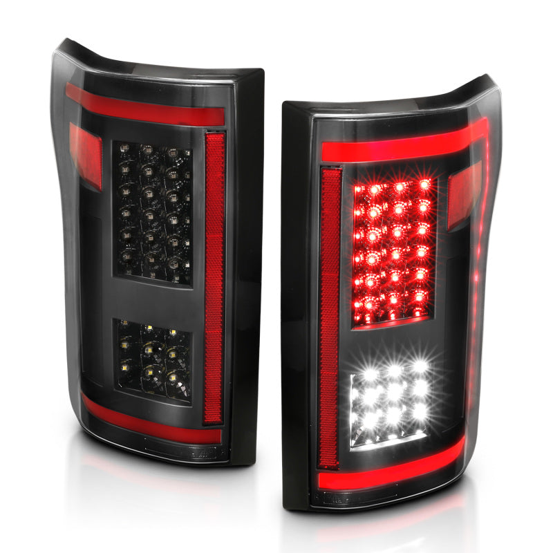 ANZO 15-17 Ford F-150 LED Taillights Black w/ Sequential - eliteracefab.com