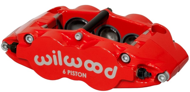 Wilwood Caliper-Forged Narrow Superlite 6R-R/H 1.75/1.25in/1.25in Pistons 1.25in Rotor - Red Wilwood
