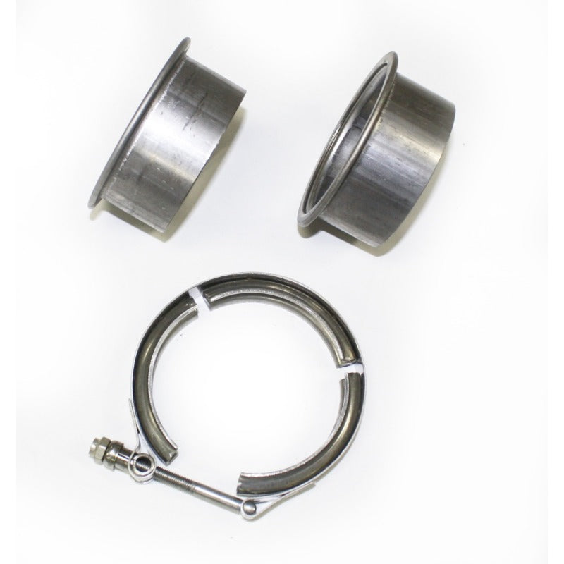 JBA 3in Stainless Steel V-Band Clamp & Flanges JBA